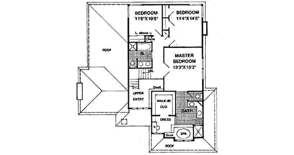 upper floor house blueprint