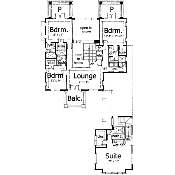 upper floor house blueprint