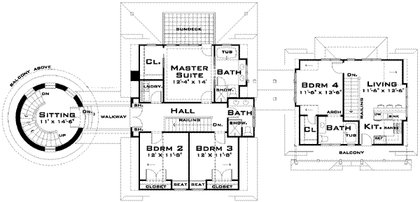 upper floor house blueprint