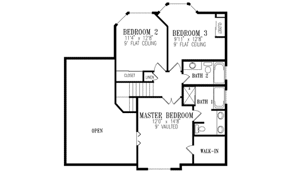 upper floor house blueprint