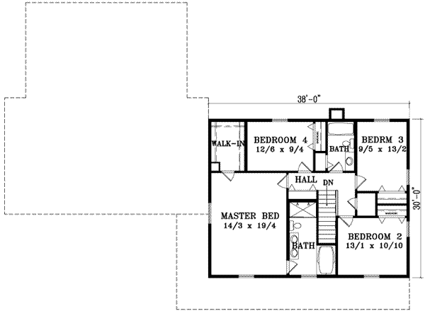 upper floor house blueprint