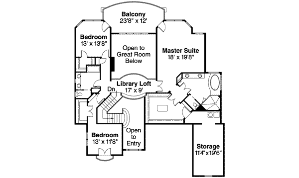 upper floor house blueprint