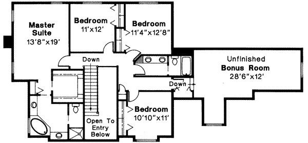 upper floor house blueprint
