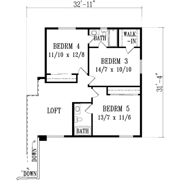 upper floor house blueprint