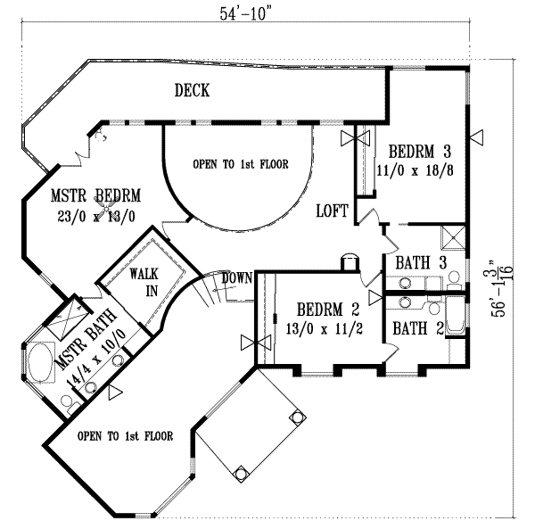 upper floor house blueprint