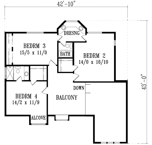 upper floor house blueprint