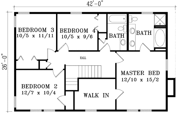 upper floor house blueprint