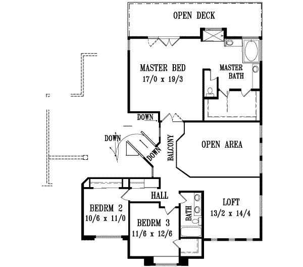 upper floor house blueprint