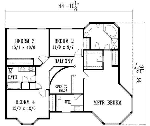 upper floor house blueprint