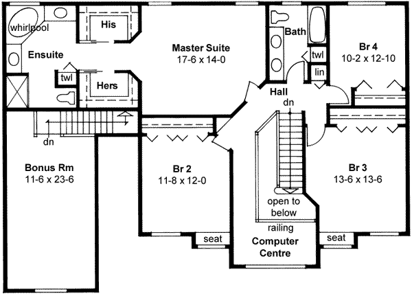upper floor house blueprint