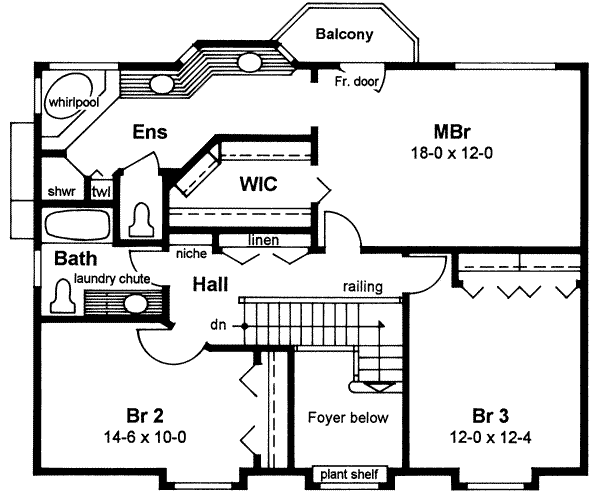 upper floor house blueprint