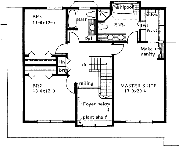 upper floor house blueprint