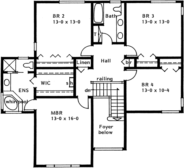 upper floor house blueprint