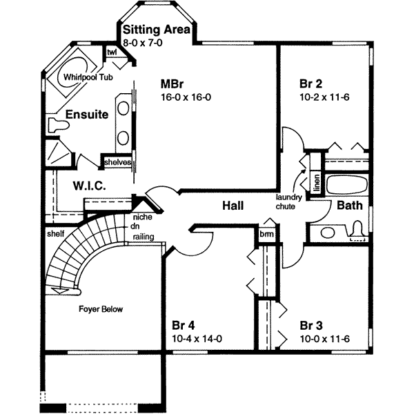 upper floor house blueprint