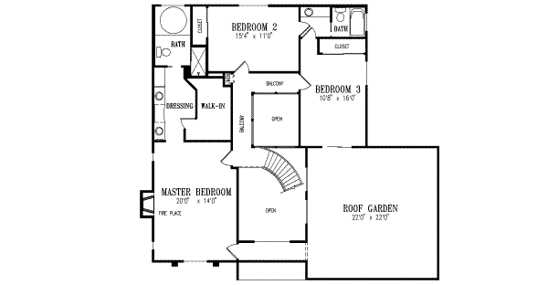 upper floor house blueprint