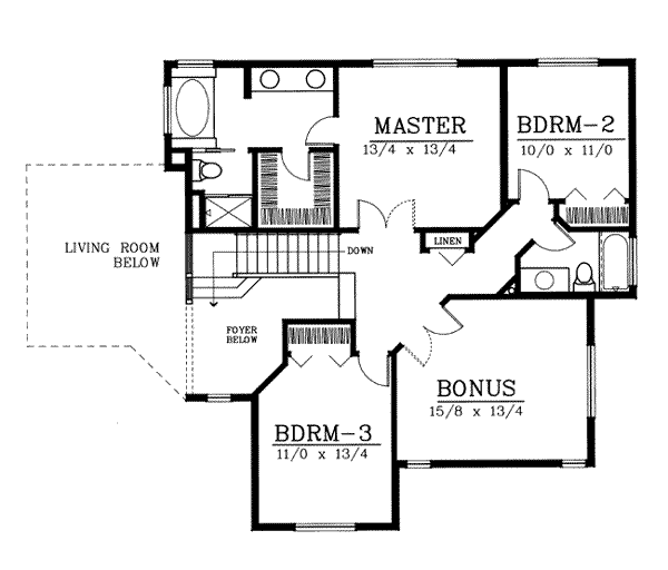 upper floor house blueprint