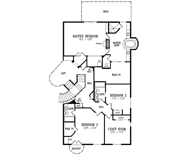 upper floor house blueprint