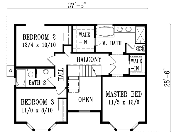 upper floor house blueprint