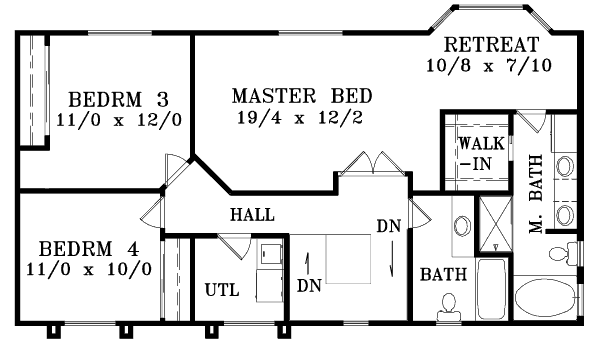 upper floor house blueprint