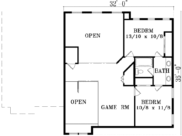 upper floor house blueprint