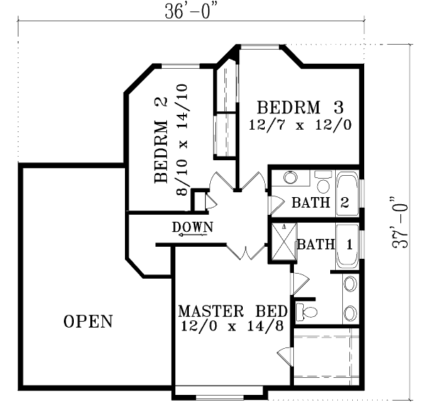 upper floor house blueprint