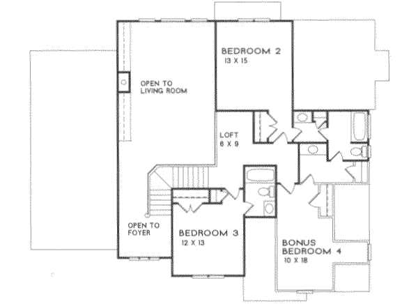 upper floor house blueprint