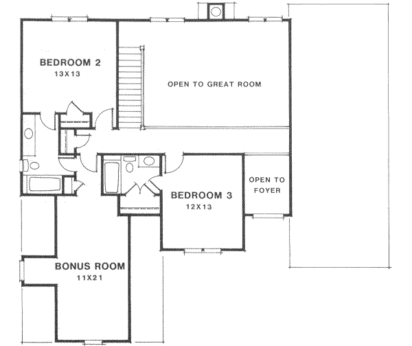 upper floor house blueprint