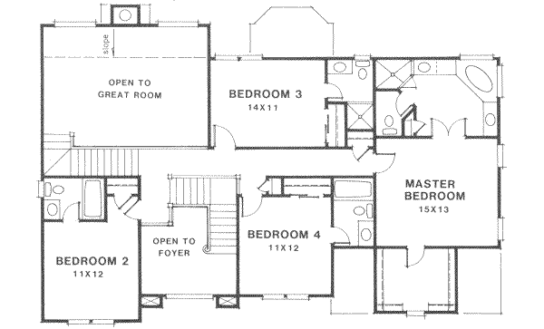 upper floor house blueprint