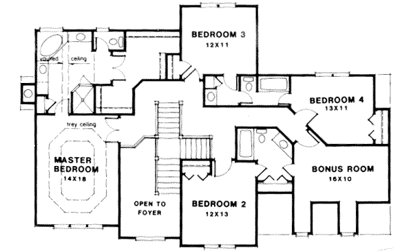 upper floor house blueprint