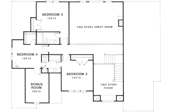 upper floor house blueprint