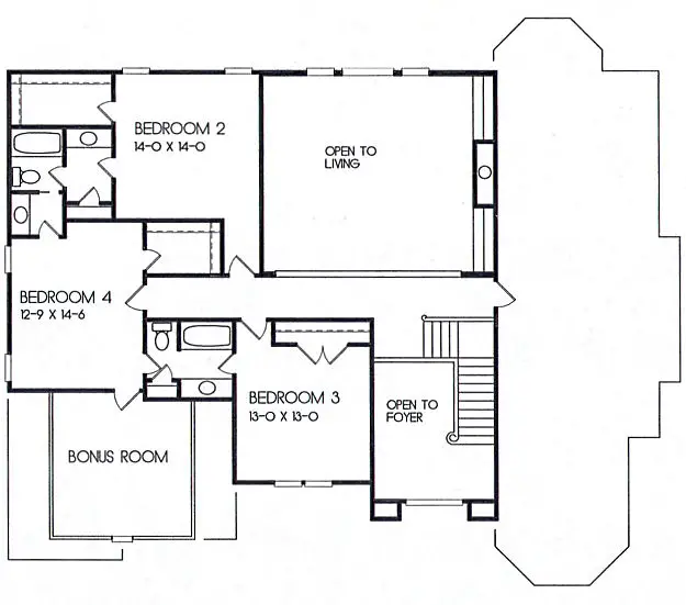 upper floor house blueprint