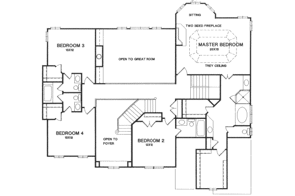upper floor house blueprint