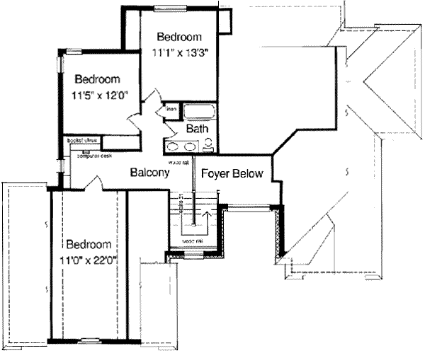 upper floor house blueprint