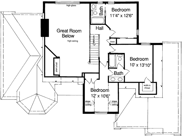 upper floor house blueprint
