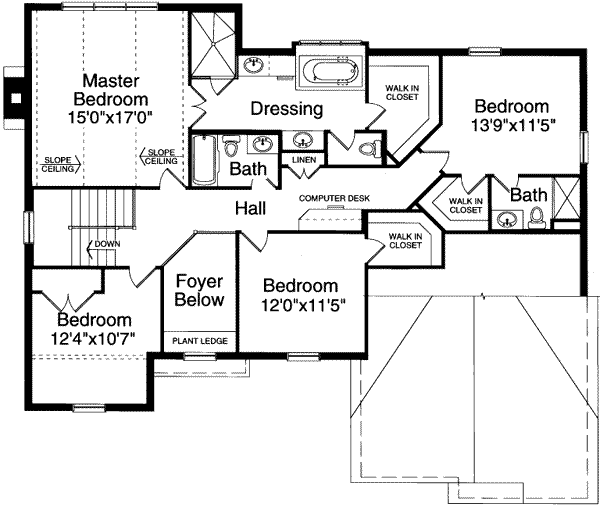 upper floor house blueprint
