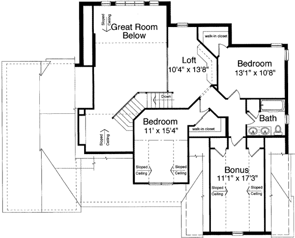 upper floor house blueprint