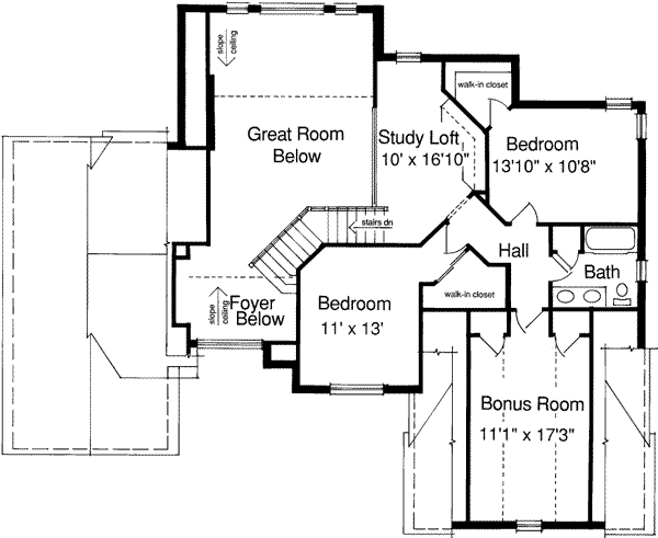 upper floor house blueprint