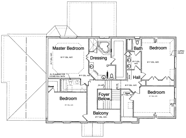 upper floor house blueprint
