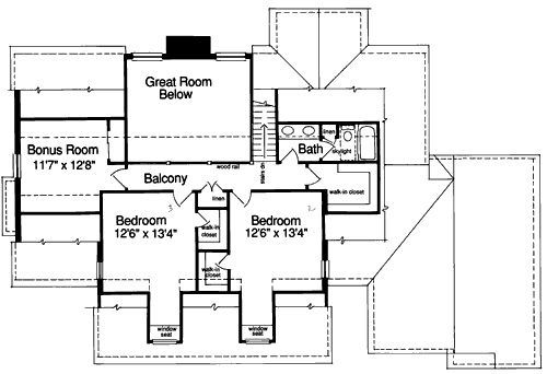 upper floor house blueprint
