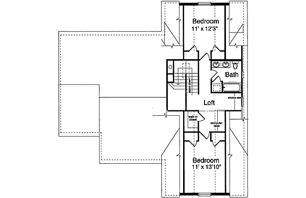 upper floor house blueprint