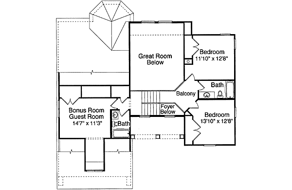 upper floor house blueprint