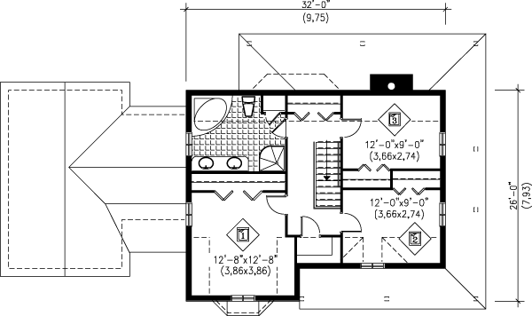 upper floor house blueprint