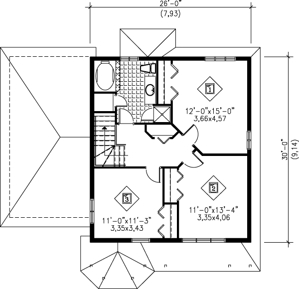 upper floor house blueprint