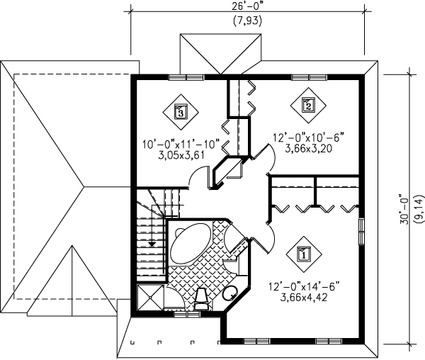 upper floor house blueprint
