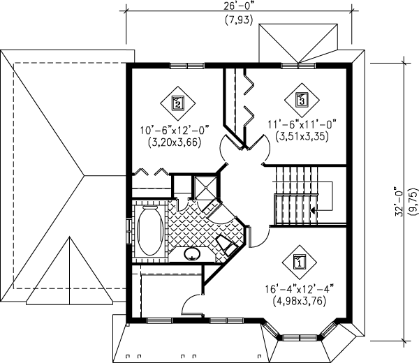 upper floor house blueprint