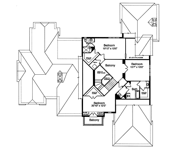 upper floor house blueprint