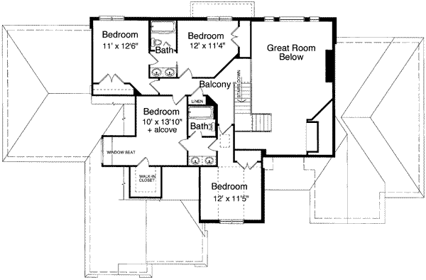upper floor house blueprint