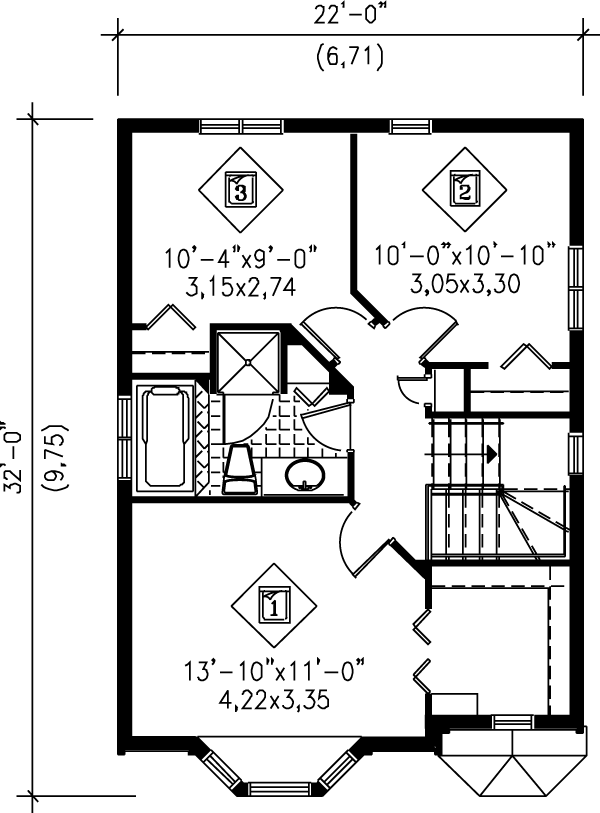 upper floor house blueprint
