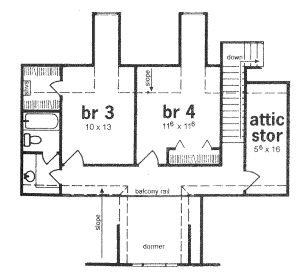 upper floor house blueprint