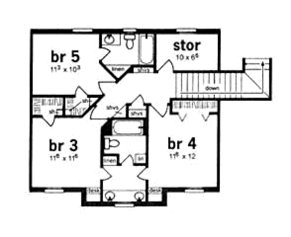 upper floor house blueprint